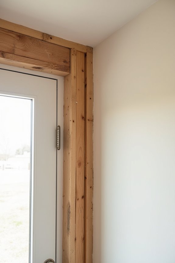 solid headers indicate load bearing support