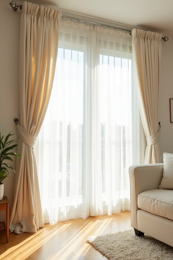 7 Steps to Hanging Curtains the Right Way 3 three curtain lengths create effect