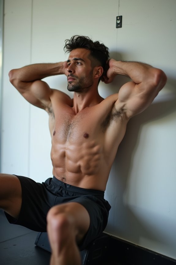 Wall Sits: How to Perform and Progress This Good Isometric Exercise 6 wall sit with dumbbell curls and raises